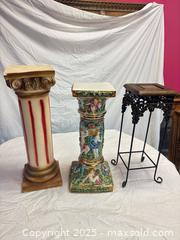 MaxSold Auction: 3 Decorative Pedestals  - Cobourg (Ontario, Canada) SELLER MANAGED Estate Sale Online Auction -  King Street East
