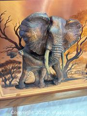 MaxSold Auction: 3D Copper &#38; Wood Elephant Figurine (Adult with Calf) wall/ fire screen by Gastone - Cobourg (Ontario, Canada) SELLER MANAGED Estate Sale Online Auction -  King Street East