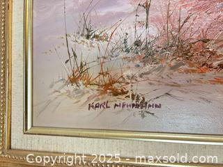 MaxSold Auction: Karl Niemann — Oil on Canvas: Tropical Beach Palm Trees Seascape - Cobourg (Ontario, Canada) SELLER MANAGED Estate Sale Online Auction -  King Street East