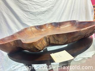 MaxSold Auction: Large Carved Burl Wood Decorative Bowl - Cobourg (Ontario, Canada) SELLER MANAGED Estate Sale Online Auction -  King Street East