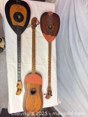 MaxSold Auction: Lot of 3 Wooden Stringed Folk Instruments - Cobourg (Ontario, Canada) SELLER MANAGED Estate Sale Online Auction -  King Street East