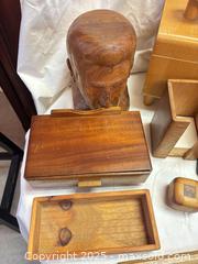 MaxSold Auction: Lot of Vintage Wooden Decorative Items & Boxes - Cobourg (Ontario, Canada) SELLER MANAGED Estate Sale Online Auction -  King Street East