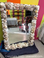 MaxSold Auction: Rectangular Seashell-Encrusted Wall Mirror, 44 x 31 in, Coastal - Cobourg (Ontario, Canada) SELLER MANAGED Estate Sale Online Auction -  King Street East
