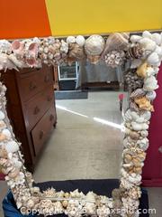 MaxSold Auction: Rectangular Seashell-Encrusted Wall Mirror, 44 x 31 in, Coastal - Cobourg (Ontario, Canada) SELLER MANAGED Estate Sale Online Auction -  King Street East