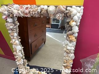 MaxSold Auction: Rectangular Seashell-Encrusted Wall Mirror, 44 x 31 in, Coastal - Cobourg (Ontario, Canada) SELLER MANAGED Estate Sale Online Auction -  King Street East