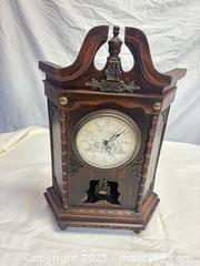 MaxSold Auction: Victorian-Style Wood Mantel Shelf Clock with Metal Accents - Cobourg (Ontario, Canada) SELLER MANAGED Estate Sale Online Auction -  King Street East
