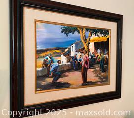 MaxSold Auction: Vintage “Partie de Boules du Village” by Christian Jequel Oil Painting 21.5 x 28.5” - Menlo Park (California, USA) SELLER MANAGED Estate Sale Online Auction - Sharon Park Drive (CONDO)