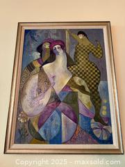 MaxSold Auction: Vintage Sylvia Ziontz Original Oil Painting Abstract Harlequin - Menlo Park (California, USA) SELLER MANAGED Estate Sale Online Auction - Sharon Park Drive (CONDO)