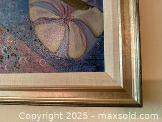 MaxSold Auction: Vintage Sylvia Ziontz Original Oil Painting Abstract Harlequin - Menlo Park (California, USA) SELLER MANAGED Estate Sale Online Auction - Sharon Park Drive (CONDO)