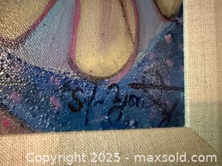 MaxSold Auction: Vintage Sylvia Ziontz Original Oil Painting Abstract Harlequin - Menlo Park (California, USA) SELLER MANAGED Estate Sale Online Auction - Sharon Park Drive (CONDO)