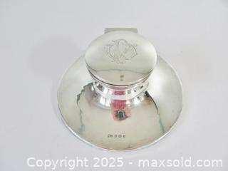 MaxSold Auction: Edwardian Hallmarked 1910 Sterling Silver Capstan Inkwell - Aurora (Ontario, Canada) PARTNER MANAGED Downsizing Online Auction - Murray Drive