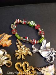 MaxSold Auction: Group of Christmas Jewellery - Brooches  - Aurora (Ontario, Canada) PARTNER MANAGED Downsizing Online Auction - Murray Drive