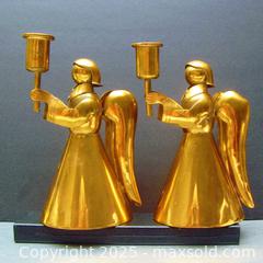 MaxSold Auction: Mexican Los Castillo Handwrought Copper Angel Candle Holders  - Aurora (Ontario, Canada) PARTNER MANAGED Downsizing Online Auction - Murray Drive