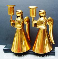 MaxSold Auction: Mexican Los Castillo Handwrought Copper Angel Candle Holders  - Aurora (Ontario, Canada) PARTNER MANAGED Downsizing Online Auction - Murray Drive