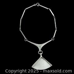 MaxSold Auction: Orlando Orlandini Sterling Silver Modernist Italian Drop Pendant Necklace - Aurora (Ontario, Canada) PARTNER MANAGED Downsizing Online Auction - Murray Drive