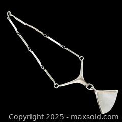 MaxSold Auction: Orlando Orlandini Sterling Silver Modernist Italian Drop Pendant Necklace - Aurora (Ontario, Canada) PARTNER MANAGED Downsizing Online Auction - Murray Drive