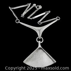 MaxSold Auction: Orlando Orlandini Sterling Silver Modernist Italian Drop Pendant Necklace - Aurora (Ontario, Canada) PARTNER MANAGED Downsizing Online Auction - Murray Drive