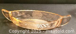 MaxSold Auction: Pink Cornflower Canoe Shaped Candy Dish - Aurora (Ontario, Canada) PARTNER MANAGED Downsizing Online Auction - Murray Drive