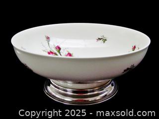 MaxSold Auction: Rosenthal Aida Moss Rose Porcelain &#38; Sterling Silver 9.5 Inch Bowl  - Aurora (Ontario, Canada) PARTNER MANAGED Downsizing Online Auction - Murray Drive