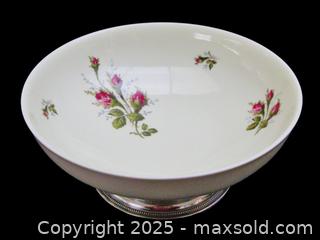 MaxSold Auction: Rosenthal Aida Moss Rose Porcelain &#38; Sterling Silver 9.5 Inch Bowl  - Aurora (Ontario, Canada) PARTNER MANAGED Downsizing Online Auction - Murray Drive