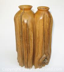 MaxSold Auction: Signed George Burt Hand Crafted Wooden Dried Flower Vase  - Aurora (Ontario, Canada) PARTNER MANAGED Downsizing Online Auction - Murray Drive