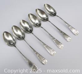 MaxSold Auction: Six J Cornelius Early Canadian Sterling Silver Spoons  - Aurora (Ontario, Canada) PARTNER MANAGED Downsizing Online Auction - Murray Drive
