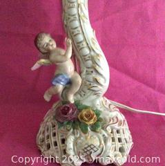 MaxSold Auction: Small Dresden Table Lamp  - Aurora (Ontario, Canada) PARTNER MANAGED Downsizing Online Auction - Murray Drive