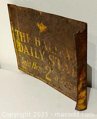 MaxSold Auction: Antique Halifax Daily Star Newspaper Metal Sign 2 Cants  - Toronto (Ontario, Canada) PARTNER MANAGED Downsizing Online Auction - Scarborough Road