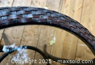 MaxSold Auction: Outdoor Patio Table Metal Wicker Tinted Glass - Toronto (Ontario, Canada) PARTNER MANAGED Downsizing Online Auction - Scarborough Road