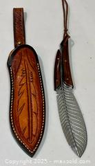 MaxSold Auction: Unique Vintage Feather Blade Cutter in Leather Sheath  - Toronto (Ontario, Canada) PARTNER MANAGED Downsizing Online Auction - Scarborough Road