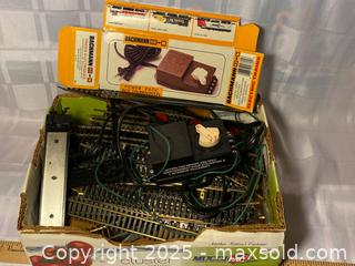 MaxSold Auction: Box of Old Model Trains, track, and Power Pack incl. Engine &#38; Caboose - Kingston (Ontario, Canada) SELLER MANAGED Estate Sale Online Auction - Monterey Court