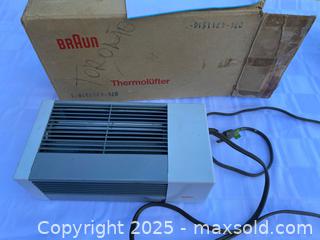 MaxSold Auction: Braun thermal blower / dark room heater - in original box.  - Kingston (Ontario, Canada) SELLER MANAGED Estate Sale Online Auction - Monterey Court