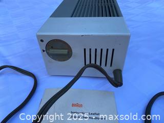 MaxSold Auction: Braun thermal blower / dark room heater - in original box.  - Kingston (Ontario, Canada) SELLER MANAGED Estate Sale Online Auction - Monterey Court