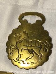 MaxSold Auction: English Brass Horse Harness Medallion - Horse Trotting, Acorn and Wheat Themes - Kingston (Ontario, Canada) SELLER MANAGED Estate Sale Online Auction - Monterey Court