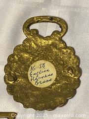 MaxSold Auction: English Brass Horse Harness Medallion - Horse Trotting, Acorn and Wheat Themes - Kingston (Ontario, Canada) SELLER MANAGED Estate Sale Online Auction - Monterey Court