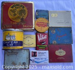 MaxSold Auction: Large Assortment of Tob Tins as pictured incl. Player&#39;s - Kingston (Ontario, Canada) SELLER MANAGED Estate Sale Online Auction - Monterey Court