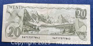 MaxSold Auction: Old Canadian Paper Currency - 1979 $20 Twenty Dollar Bill - Kingston (Ontario, Canada) SELLER MANAGED Estate Sale Online Auction - Monterey Court