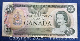 MaxSold Auction: Old Canadian Paper Currency - 1979 $20 Twenty Dollar Bill - Kingston (Ontario, Canada) SELLER MANAGED Estate Sale Online Auction - Monterey Court