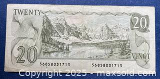 MaxSold Auction: Old Canadian Paper Currency - 1979 $20 Twenty Dollar Bill - Kingston (Ontario, Canada) SELLER MANAGED Estate Sale Online Auction - Monterey Court