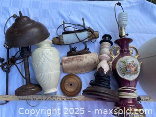 MaxSold Auction: Old lamps and Lamp Parts - Some Classic Shapes and Patterns - Kingston (Ontario, Canada) SELLER MANAGED Estate Sale Online Auction - Monterey Court