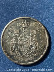 MaxSold Auction: Old Silver 1964 Half Dollar Canadian Coin 50c Piece - Kingston (Ontario, Canada) SELLER MANAGED Estate Sale Online Auction - Monterey Court