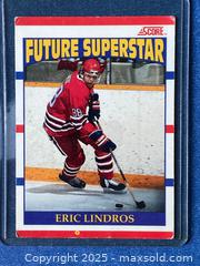 MaxSold Auction: Score 1990 Eric Lindros Future Superstar Hockey card - Kingston (Ontario, Canada) SELLER MANAGED Estate Sale Online Auction - Monterey Court