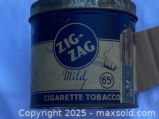 MaxSold Auction: Zig-Zag Tob Tin from Canada half pound (pre-metric) with seals - Kingston (Ontario, Canada) SELLER MANAGED Estate Sale Online Auction - Monterey Court