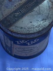 MaxSold Auction: Zig-Zag Tob Tin from Canada half pound (pre-metric) with seals - Kingston (Ontario, Canada) SELLER MANAGED Estate Sale Online Auction - Monterey Court