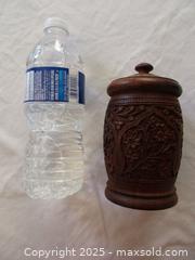 MaxSold Auction: Hand Carved Wooden Decor Jar - Richmond Hill (Ontario, Canada) SELLER MANAGED Downsizing Online Auction - White Pine Trail