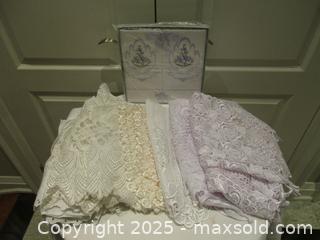 MaxSold Auction: Lace and Pair of New Pillow Cases in Box - Richmond Hill (Ontario, Canada) SELLER MANAGED Downsizing Online Auction - White Pine Trail