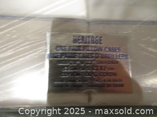 MaxSold Auction: Lace and Pair of New Pillow Cases in Box - Richmond Hill (Ontario, Canada) SELLER MANAGED Downsizing Online Auction - White Pine Trail