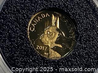 MaxSold Auction: 99.99 Pure gold coin, 2017 predators and prey series - Milton (Ontario, Canada) SELLER MANAGED Estate Sale Online Auction - Chisholm Drive