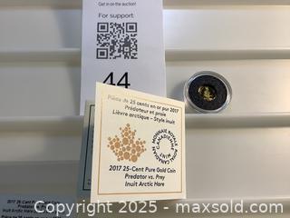 MaxSold Auction: 99.99 Pure gold coin, 2017 predators and prey series - Milton (Ontario, Canada) SELLER MANAGED Estate Sale Online Auction - Chisholm Drive
