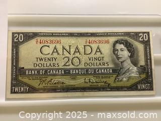 MaxSold Auction: Estate 1954 Canadian twenty dollar bill  - Milton (Ontario, Canada) SELLER MANAGED Estate Sale Online Auction - Chisholm Drive
